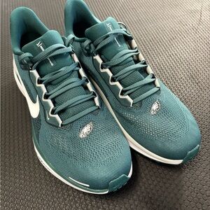 Nike Green Philadelphia Eagles Mesh Sneakers with White Swoosh